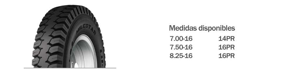 llanta para camion apollo milestar medida