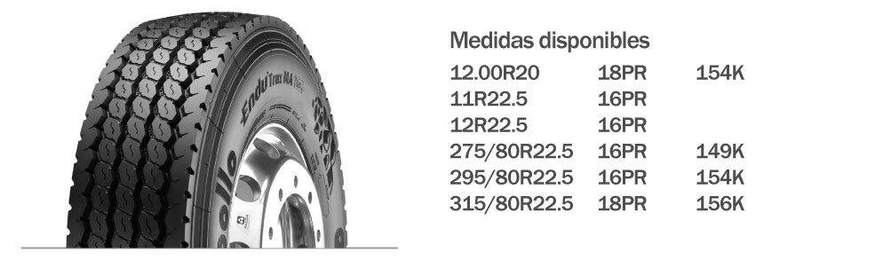 llanta para camion apollo endutrax ma medidas